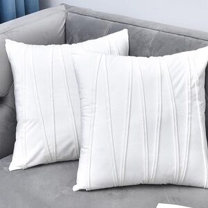 2 Plush Velvet Throw Pillow Covers